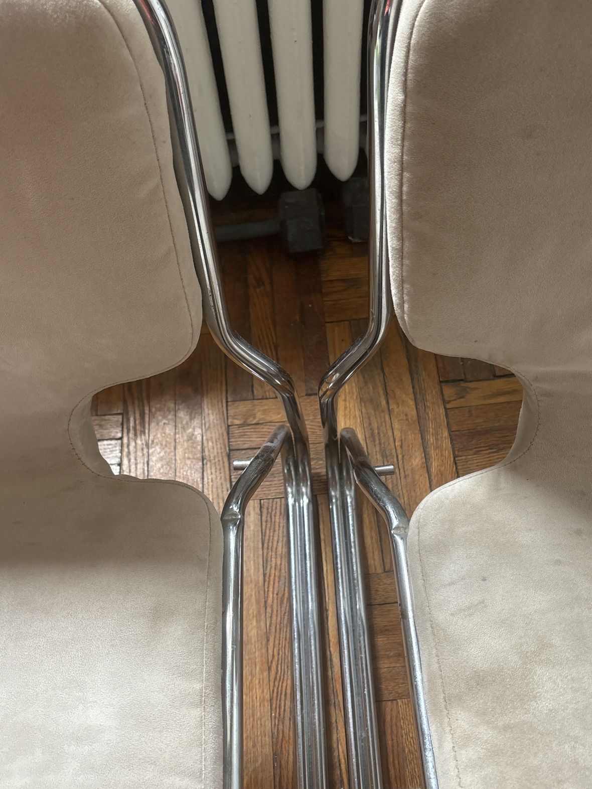 2 Beautiful Chrome chairs - photo 4