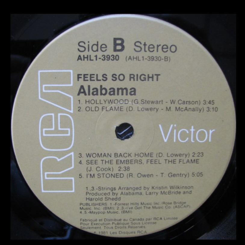 Alabama Feels so right vintage vinyl LP image indicator(4)