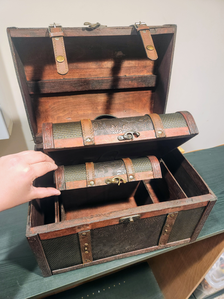 Antique Decorative Treasure Chest boxes- Set of 3 **NEW** - photo 4