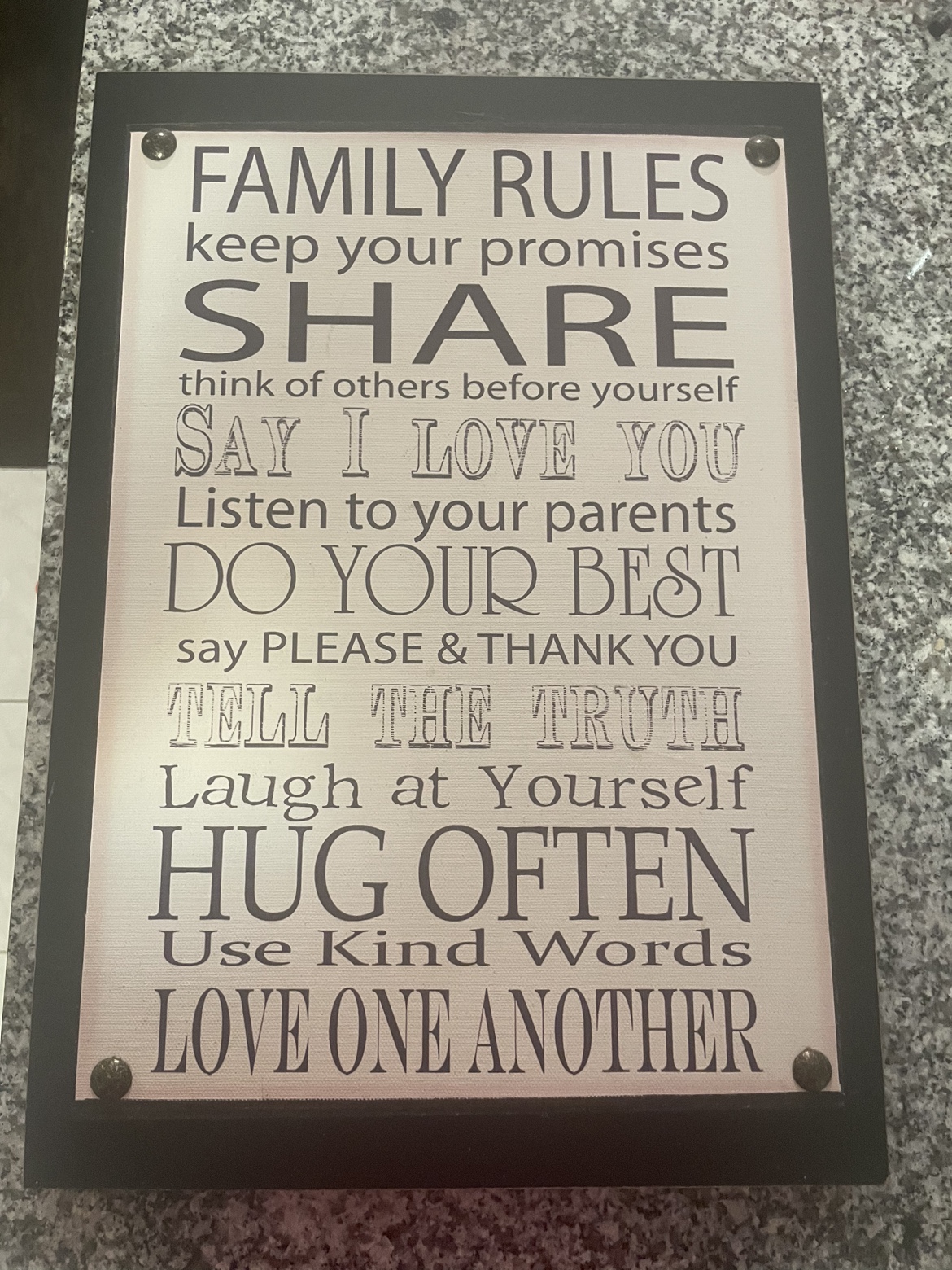 Home Decor - Family Rule Sign - photo 2