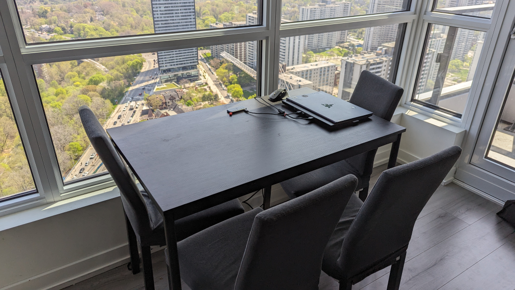 Moving sale: IKEA dinning table + 4 chairs