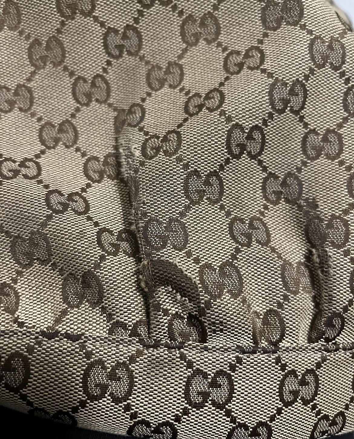 Gucci bag GG D Ring Canvas/Leather Tote (Beige/White) image indicator(10)