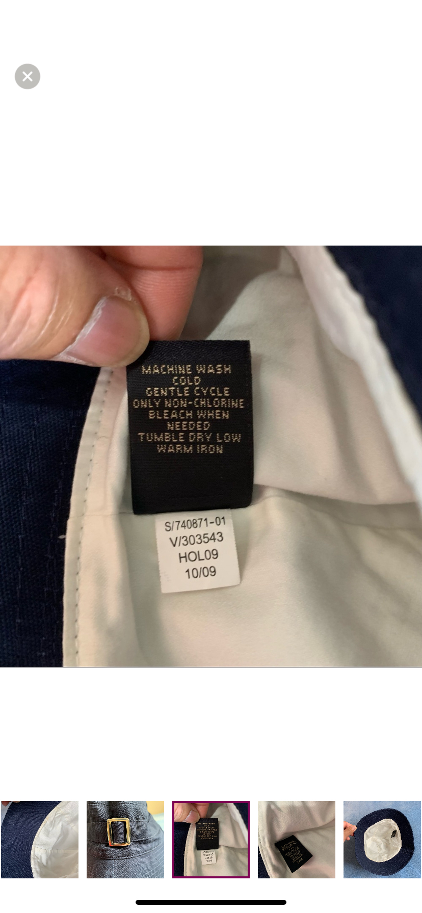 🧡Banana Republic Bucket Hat Navy Blue size S/M image indicator(4)