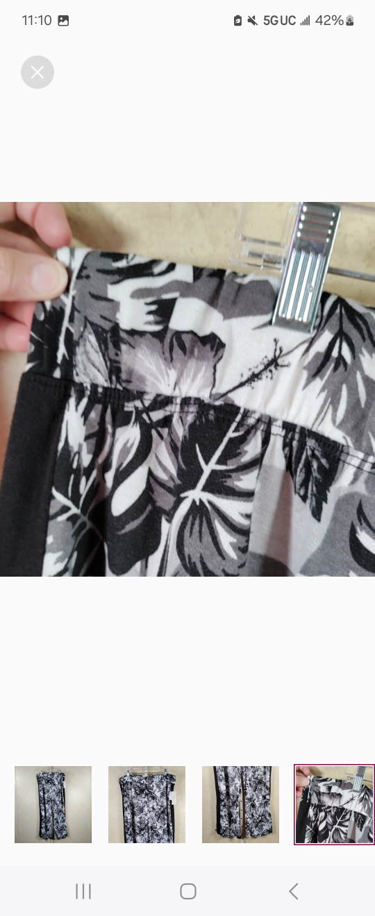 Black floral XXL pants - photo 4