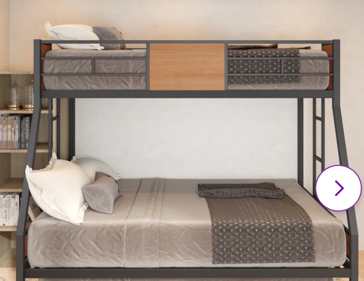 Twin over over full standard bunk bed thumbnail