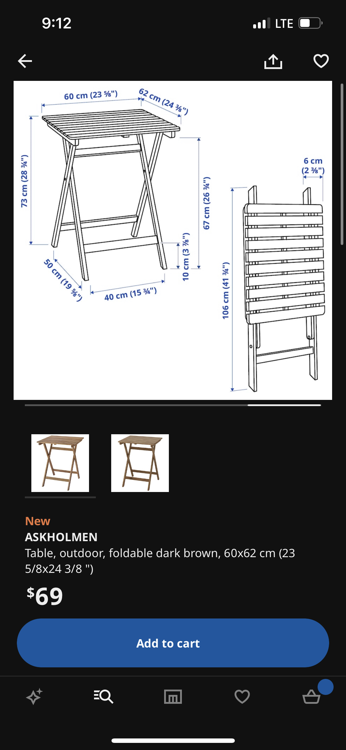 Ikea patio table chairs set - photo 2