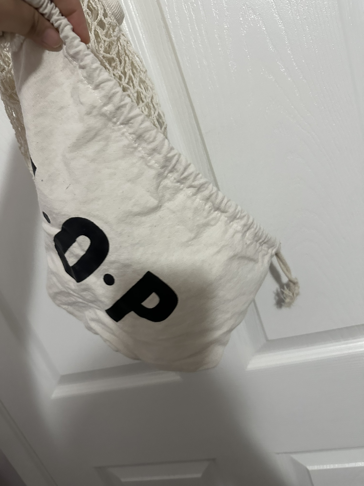 Crochet Mesh bag with drawstring pouch image indicator(4)