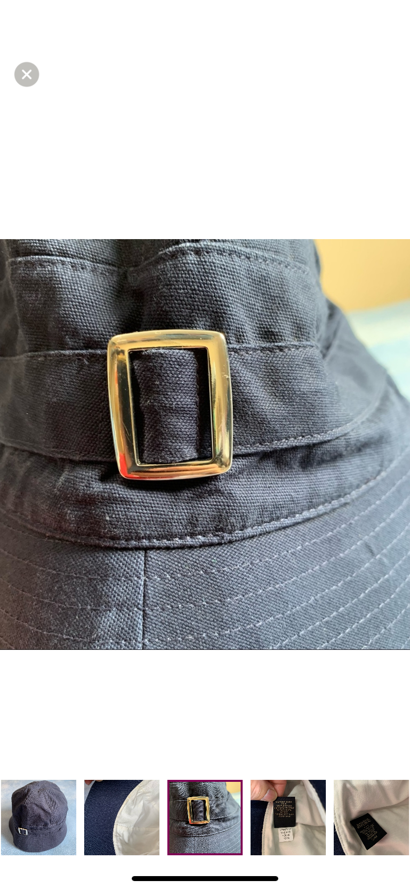 🧡Banana Republic Bucket Hat Navy Blue size S/M image indicator(3)