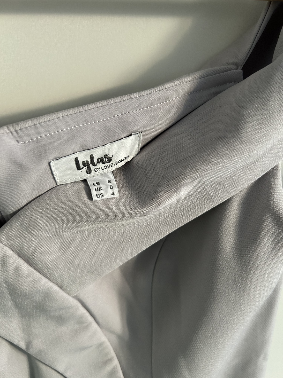 Lilac Lavender Purple Off Shoulder Midi Dress image indicator(2)