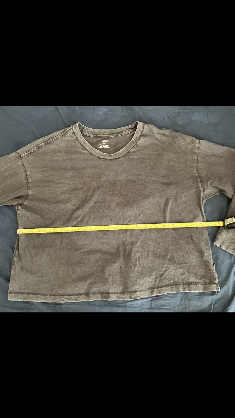 American Eagle Women’s Grey Distressed Cotton Shirt 👚 Size S 🩶 image indicator(2)