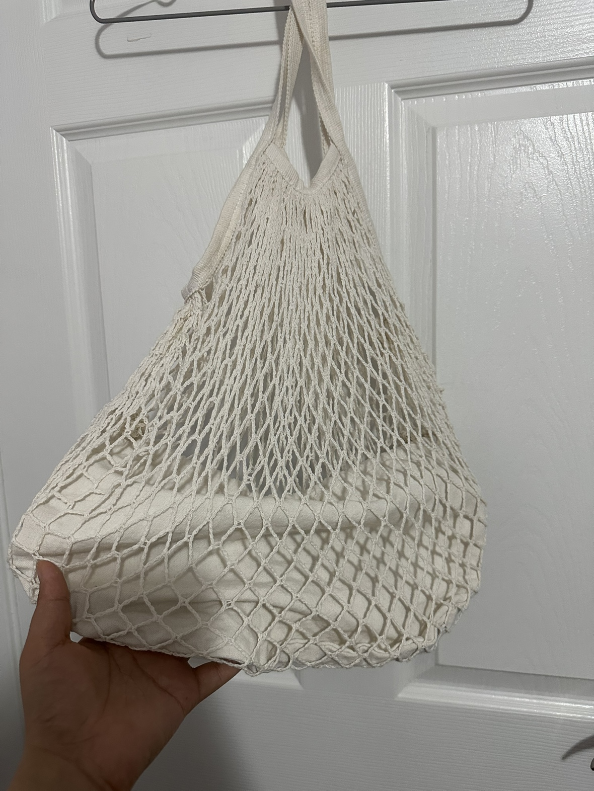 Crochet Mesh bag with drawstring pouch image indicator(6)
