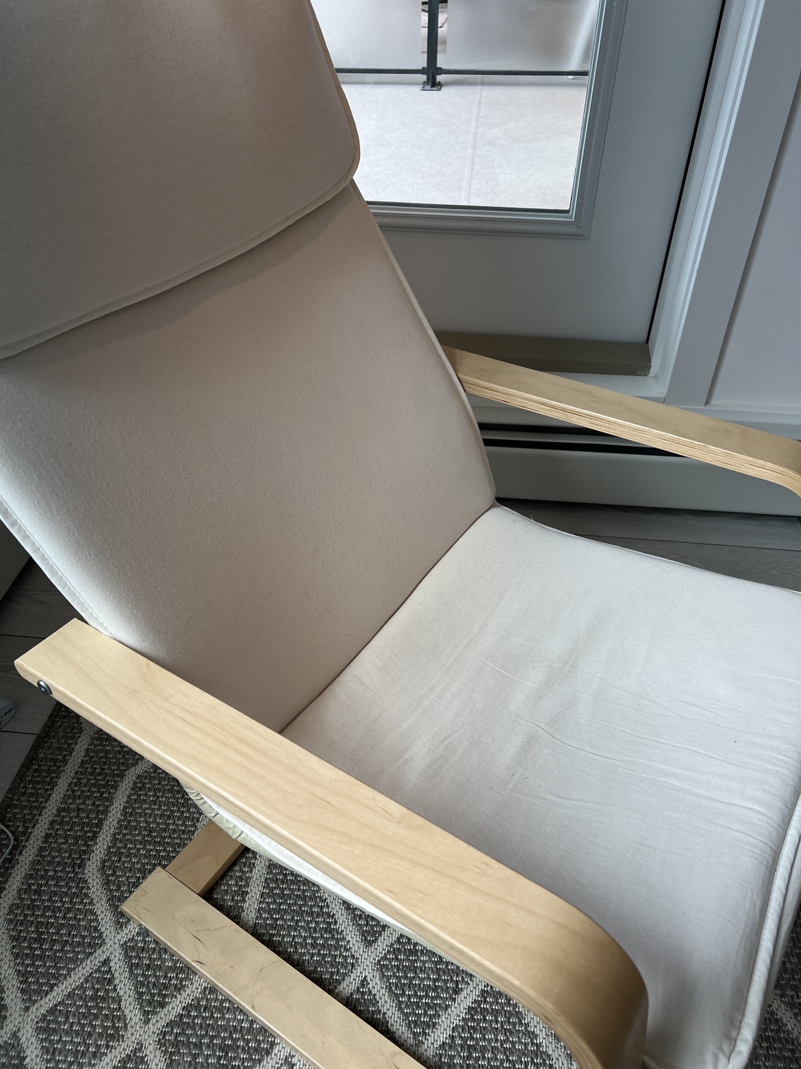 White IKEA Poang Armchair - photo 5