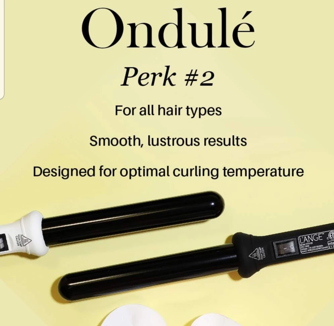 L'ANGE HAIR Ondulé Ceramic Curling Wand 1.25 Inch w/ Heat Glove image indicator(4)