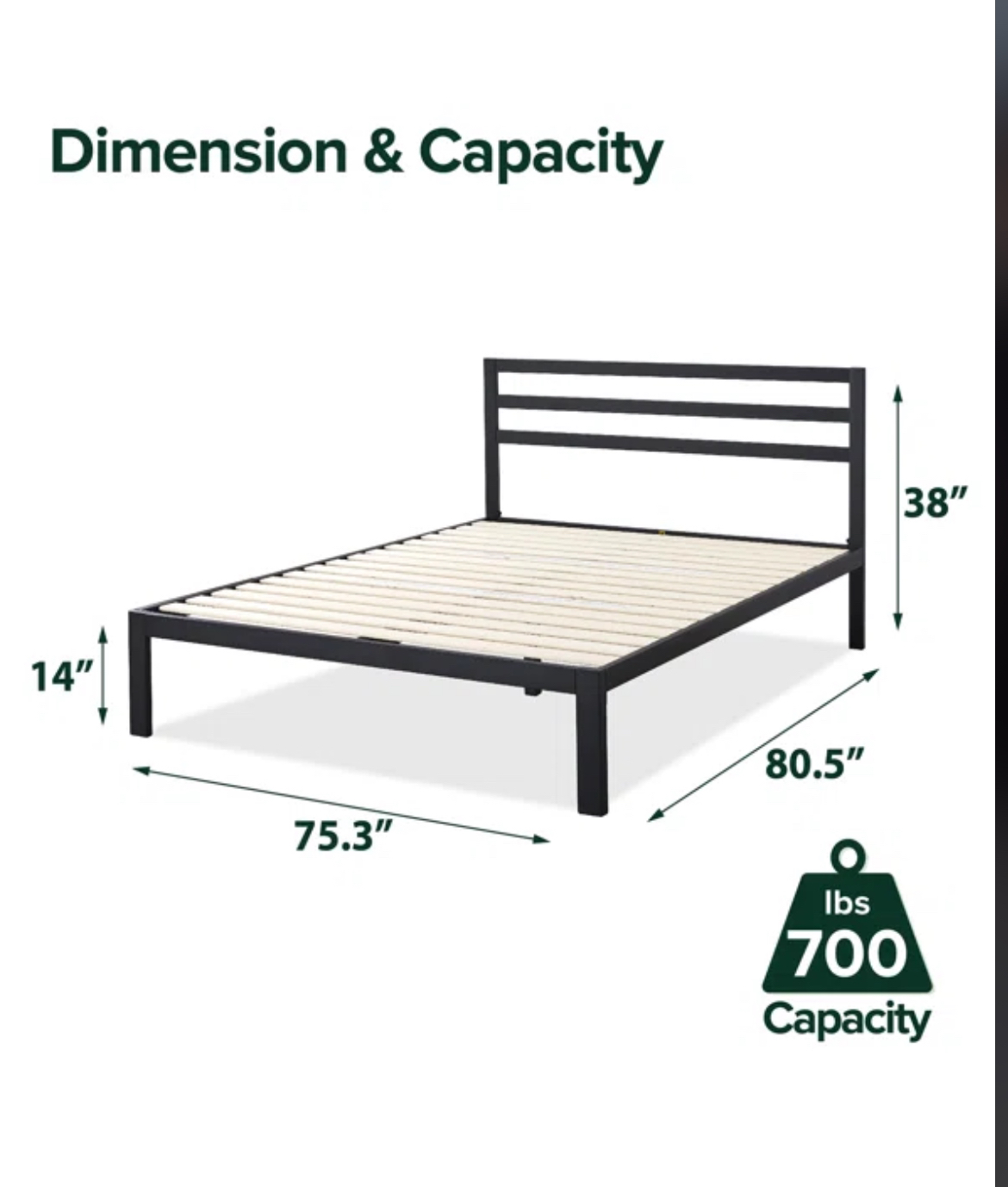 Moving Out Sale : King Bed Metal Frame available for Sale