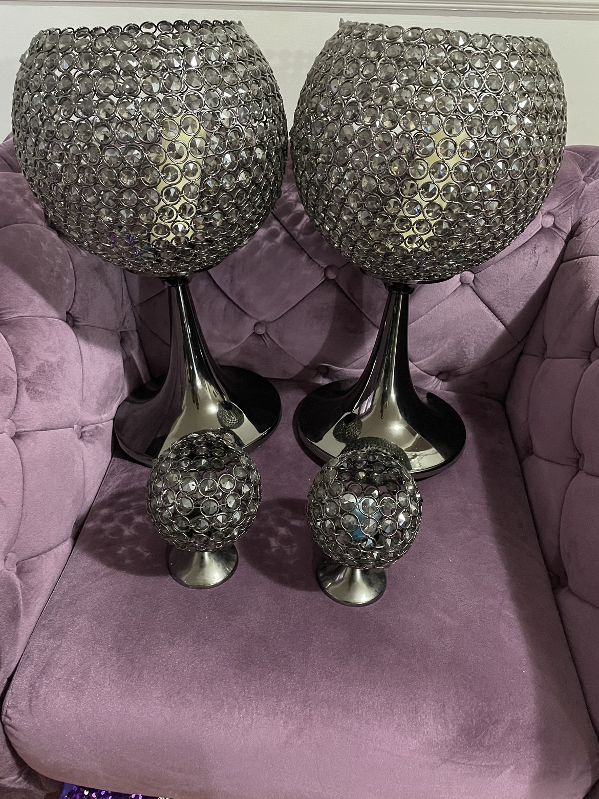 Gray candlesticks