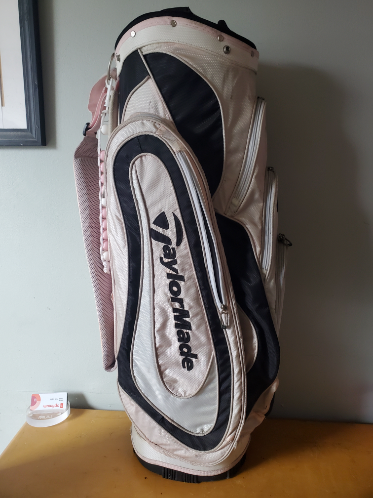 TaylorMade San Marino Cart Bag 2010 Pink 4.8 lbs 14 way Nylon thumbnail