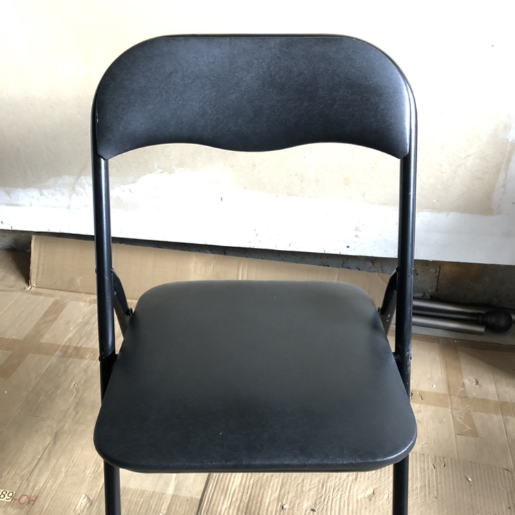 FOLDING CHAIRS VINYL PADDED BLACK