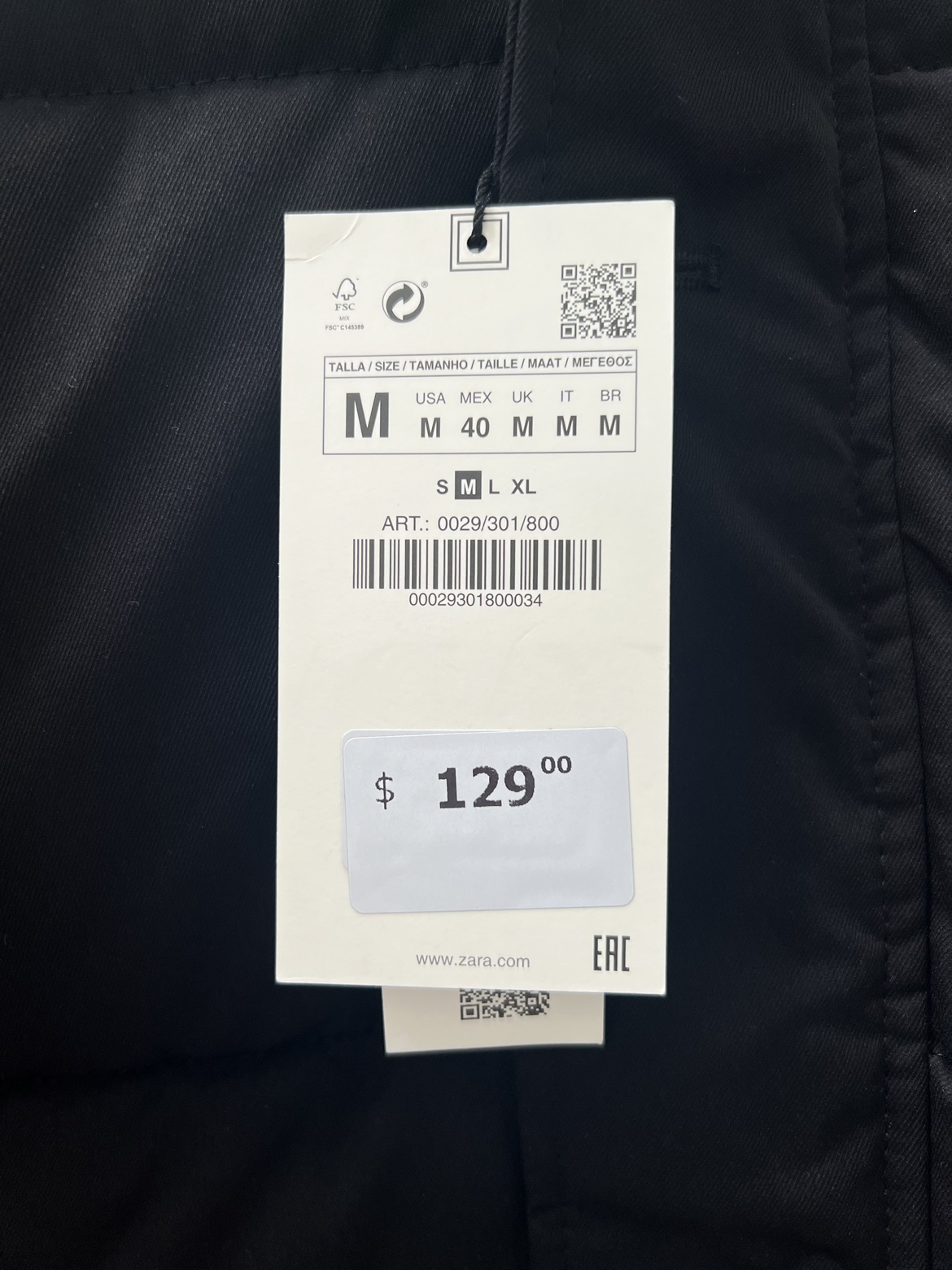 NEW ZARA Men’s Quilted Puffer Jacket - photo 3