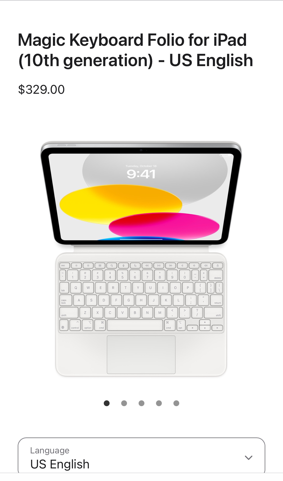 Magic Keyboard Folio for iPad (10th generation) - US English