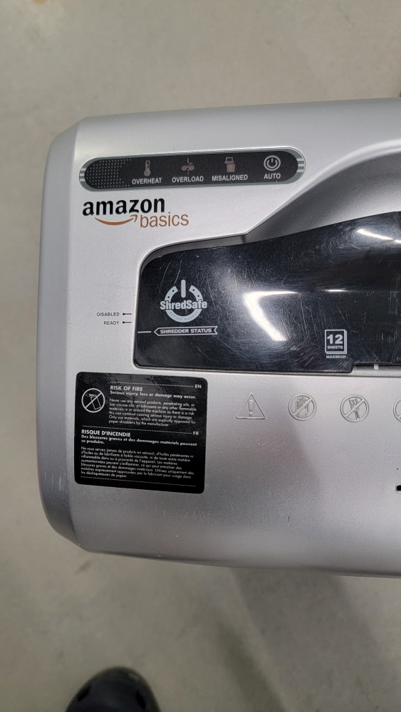 Amazon Basics 12-Sheet Professional Crosscut Paper Shredder