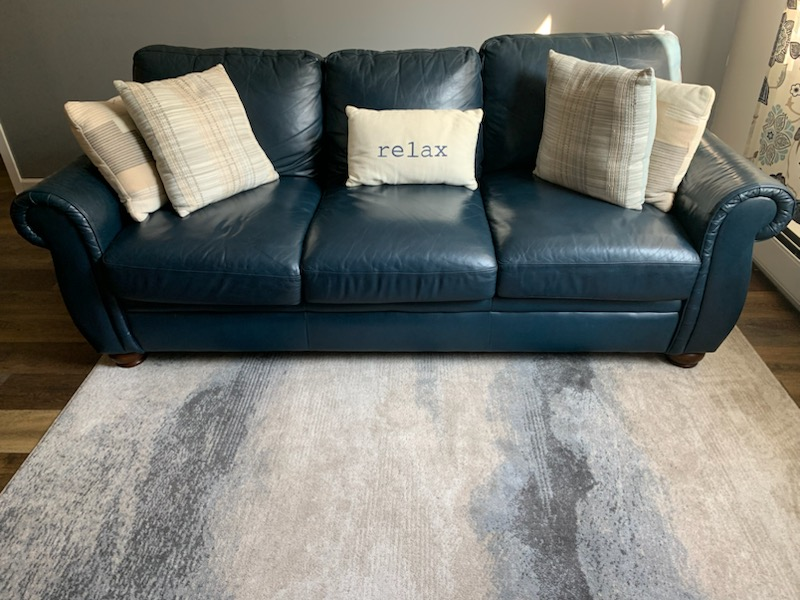 Three seater leather sofa