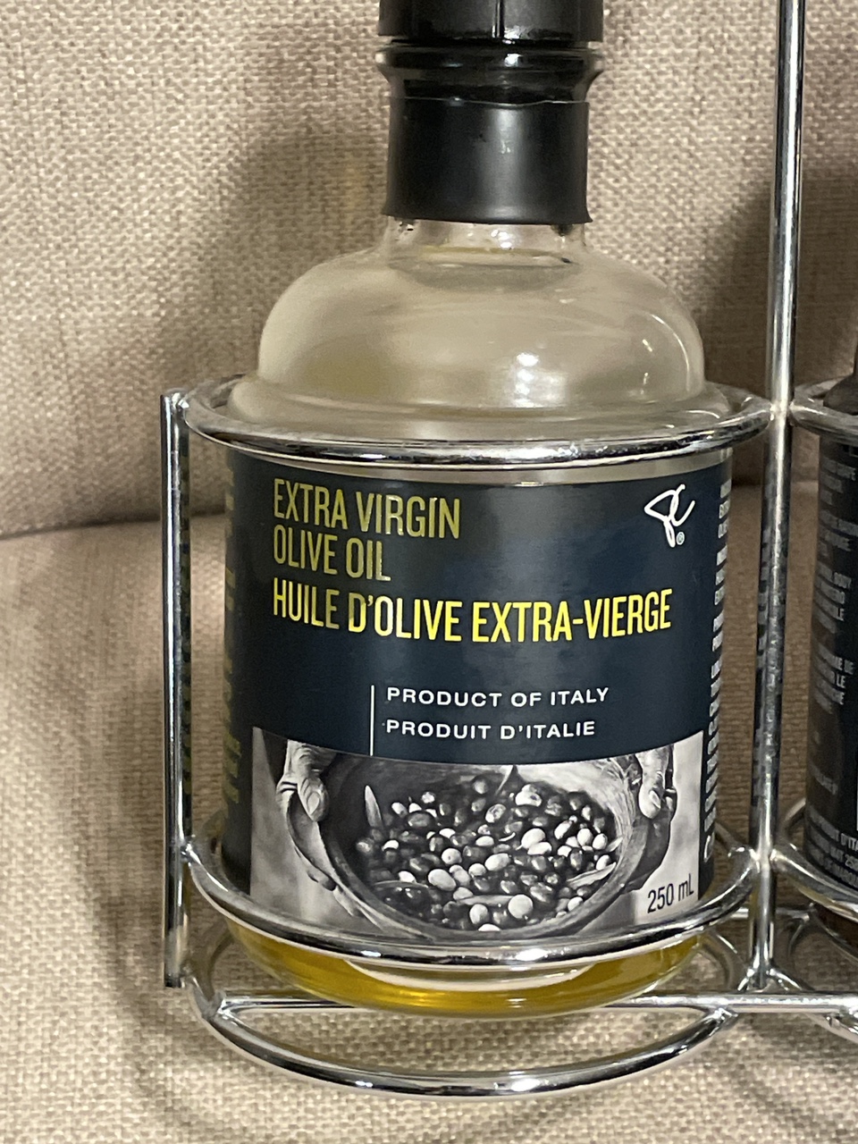 🥕 Set of Aged Balsamic Vinegar and Olive Oil in a chrome holder image indicator(6)