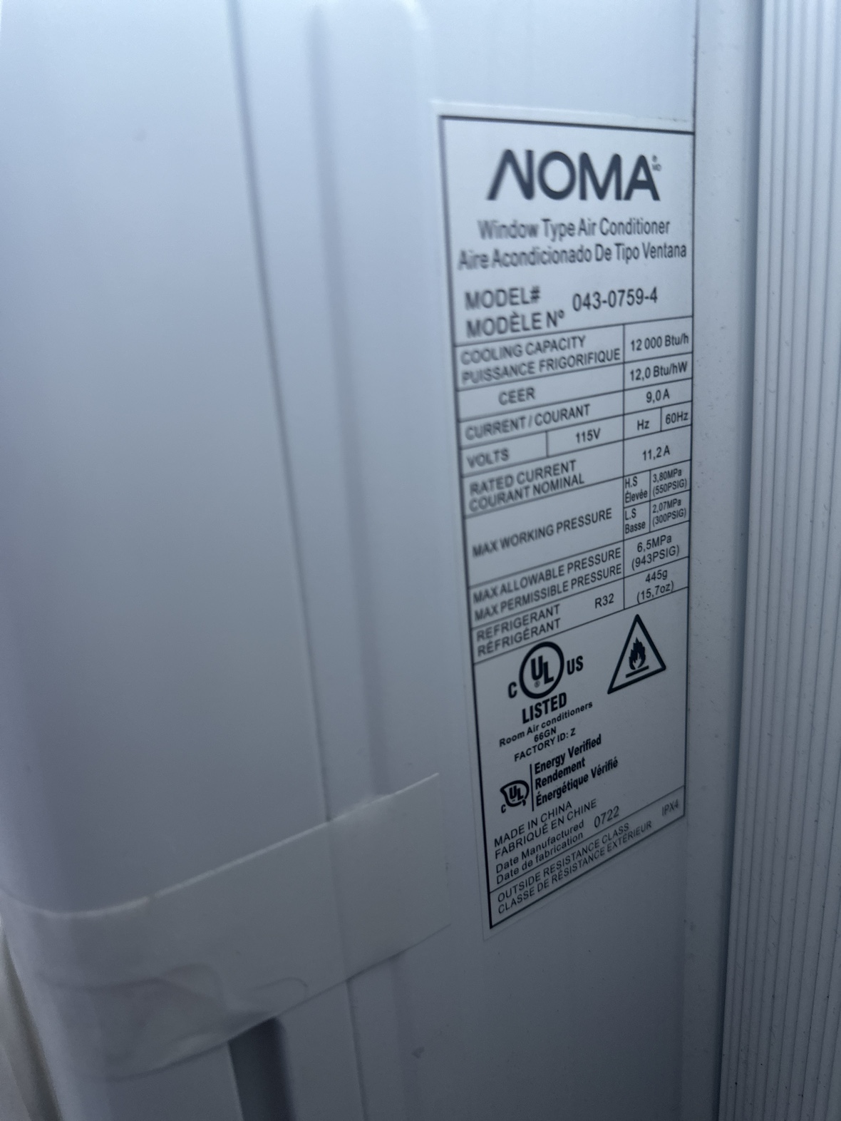 Noma 12,000BTU premium grill air conditioner - photo 4
