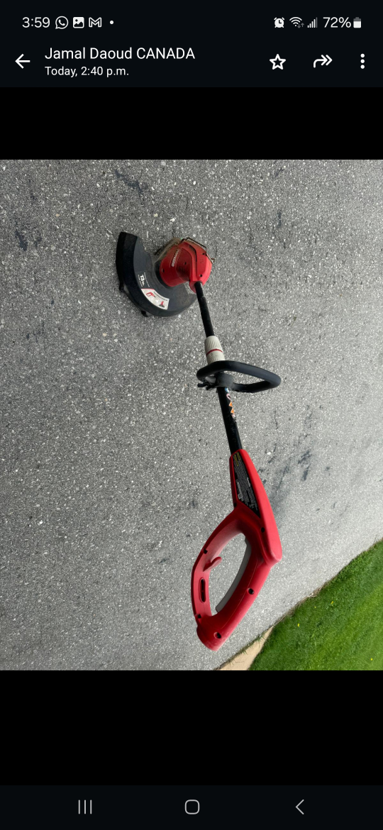 Gas Lawnmore & electric trimmer