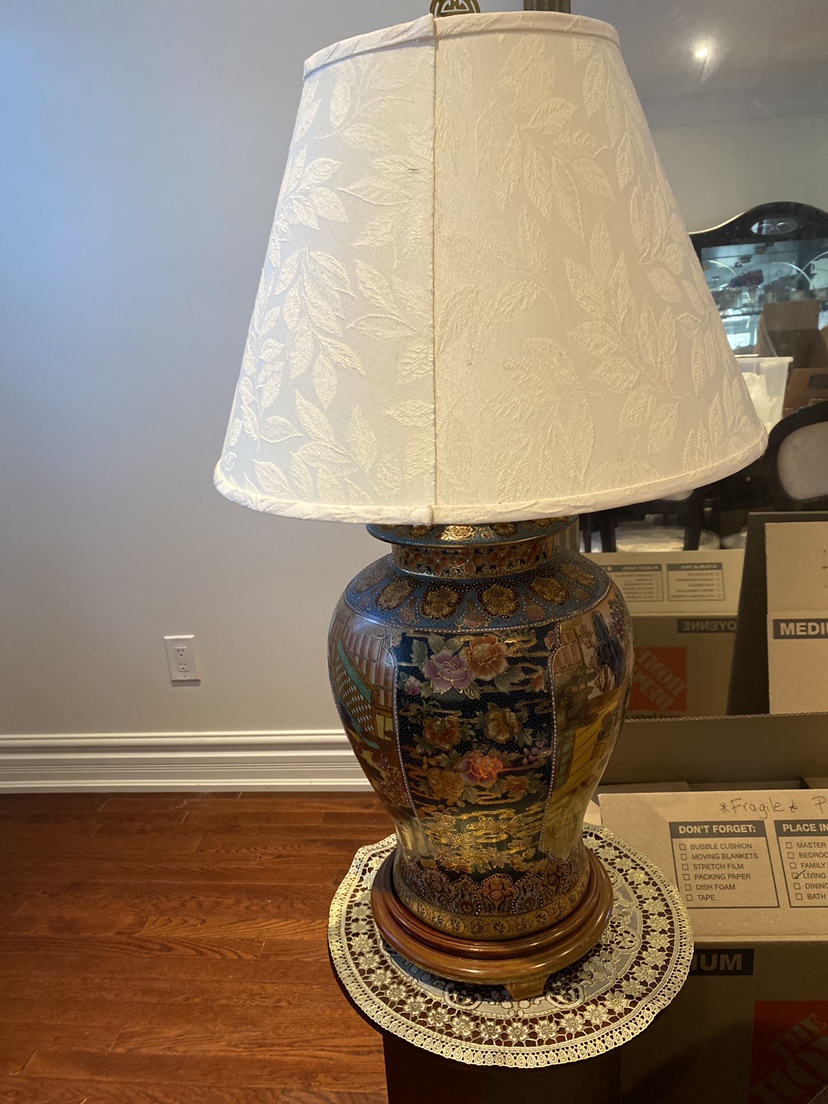 Hand painted lamp thumbnail