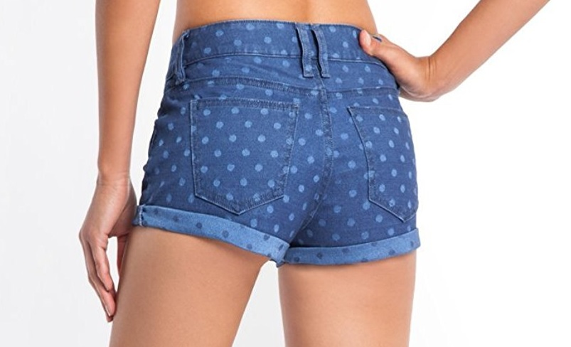 GUESS Vintage Denim Jean Shorts Polka Dot 28" - photo 2