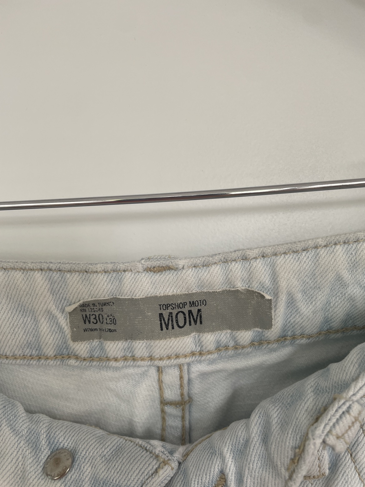 Topshop Light Wash Mom Jeans image indicator(2)