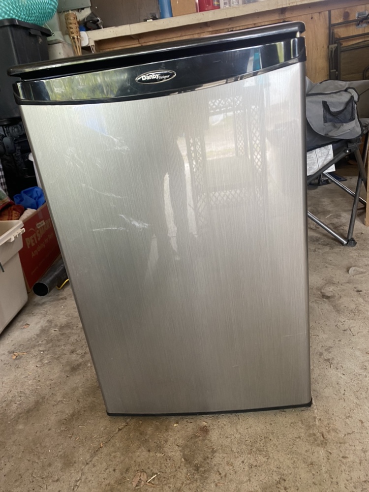 Stainless steel mini fridge