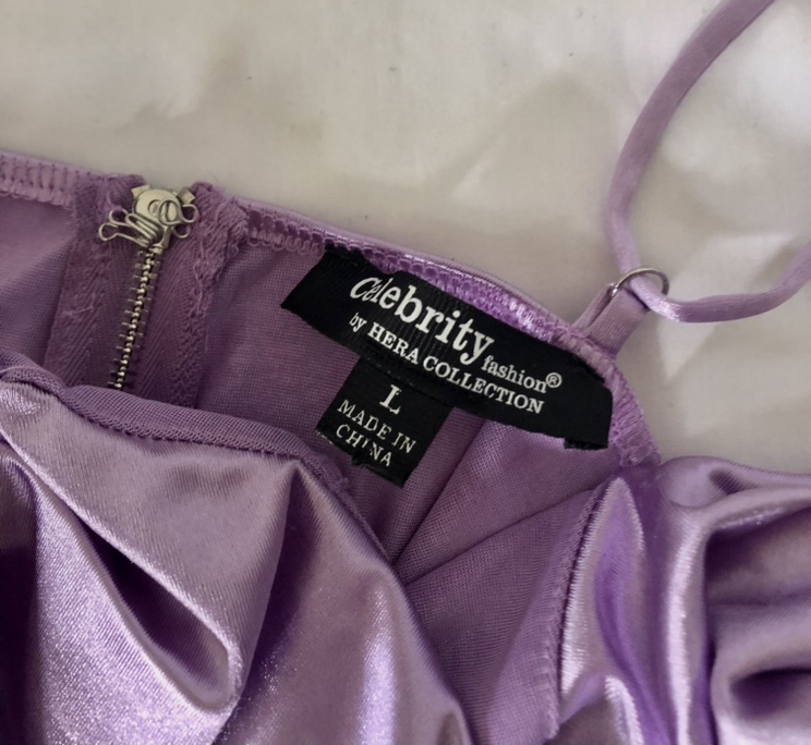 Celebrity Fashion Purple Satin Corset Top, Size L image indicator(3)