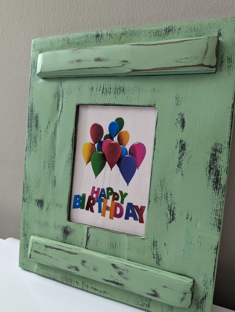 Handmade wooden photo frame image indicator(3)