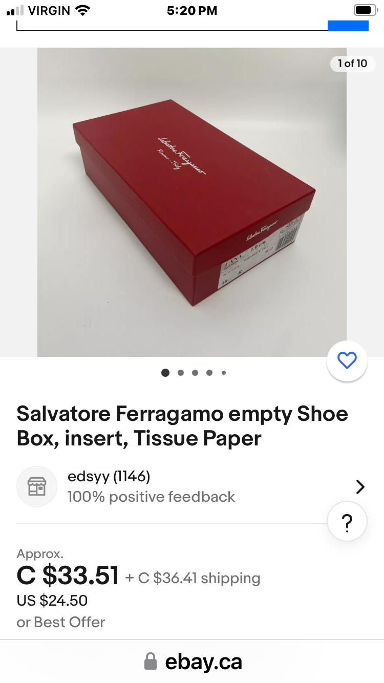 Salvatore Ferragamo shoe box - photo 3