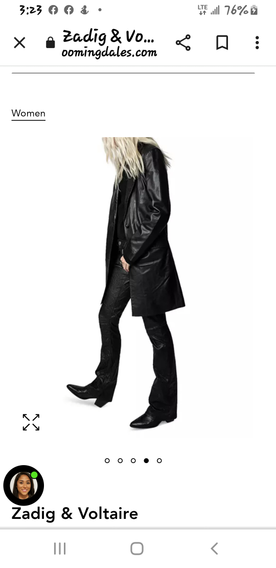 leather coat zadig and Voltaire
