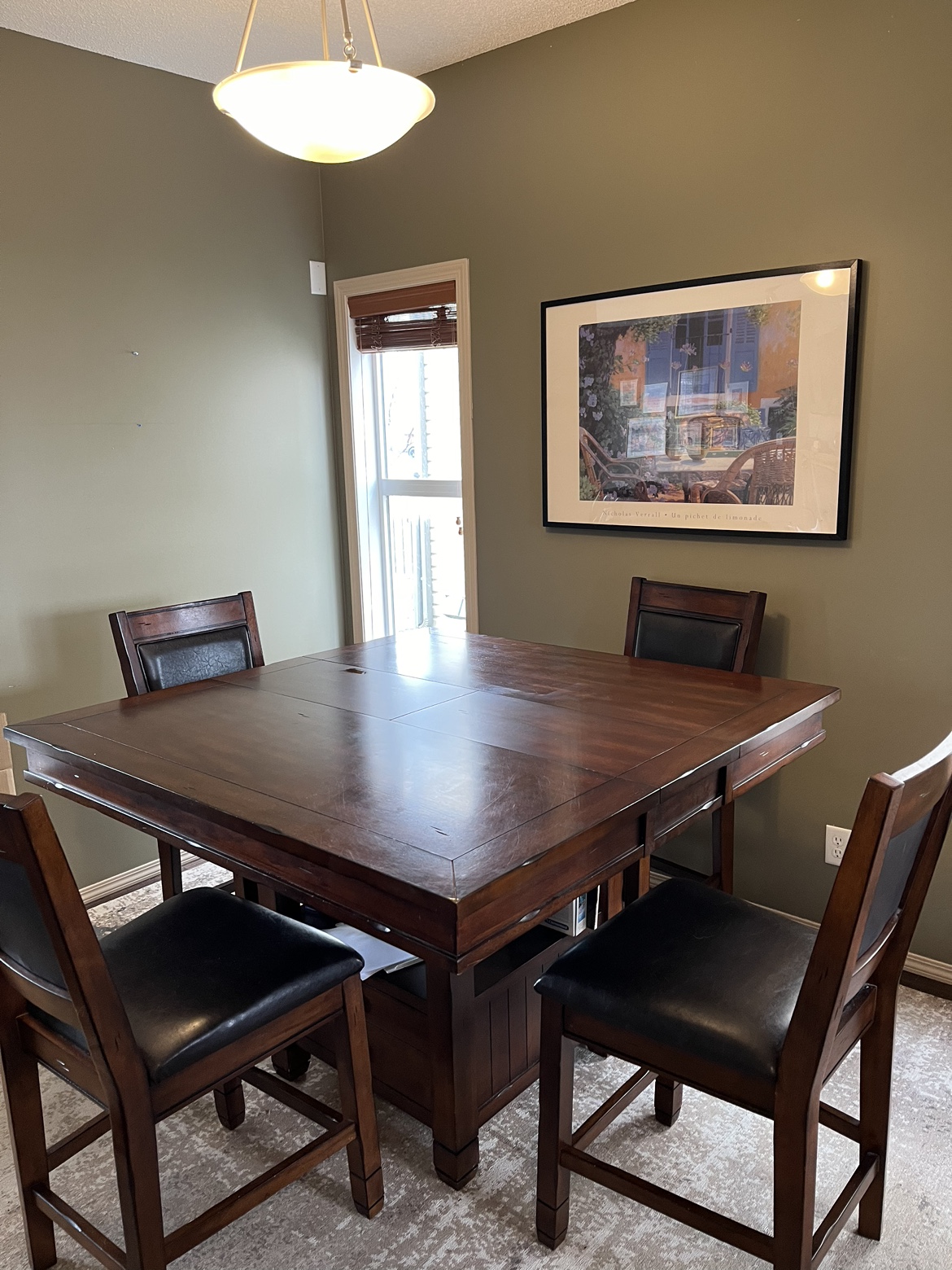Extendable dining room table with 6 chairs - photo 3
