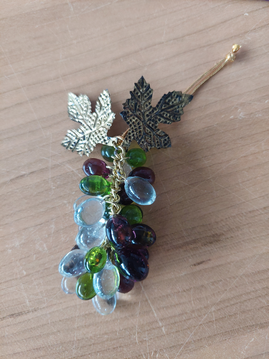 Vintage glass grapes ornament home decor