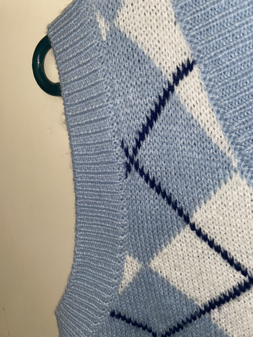 BLUE PLAID SWEATER VEST image indicator(4)