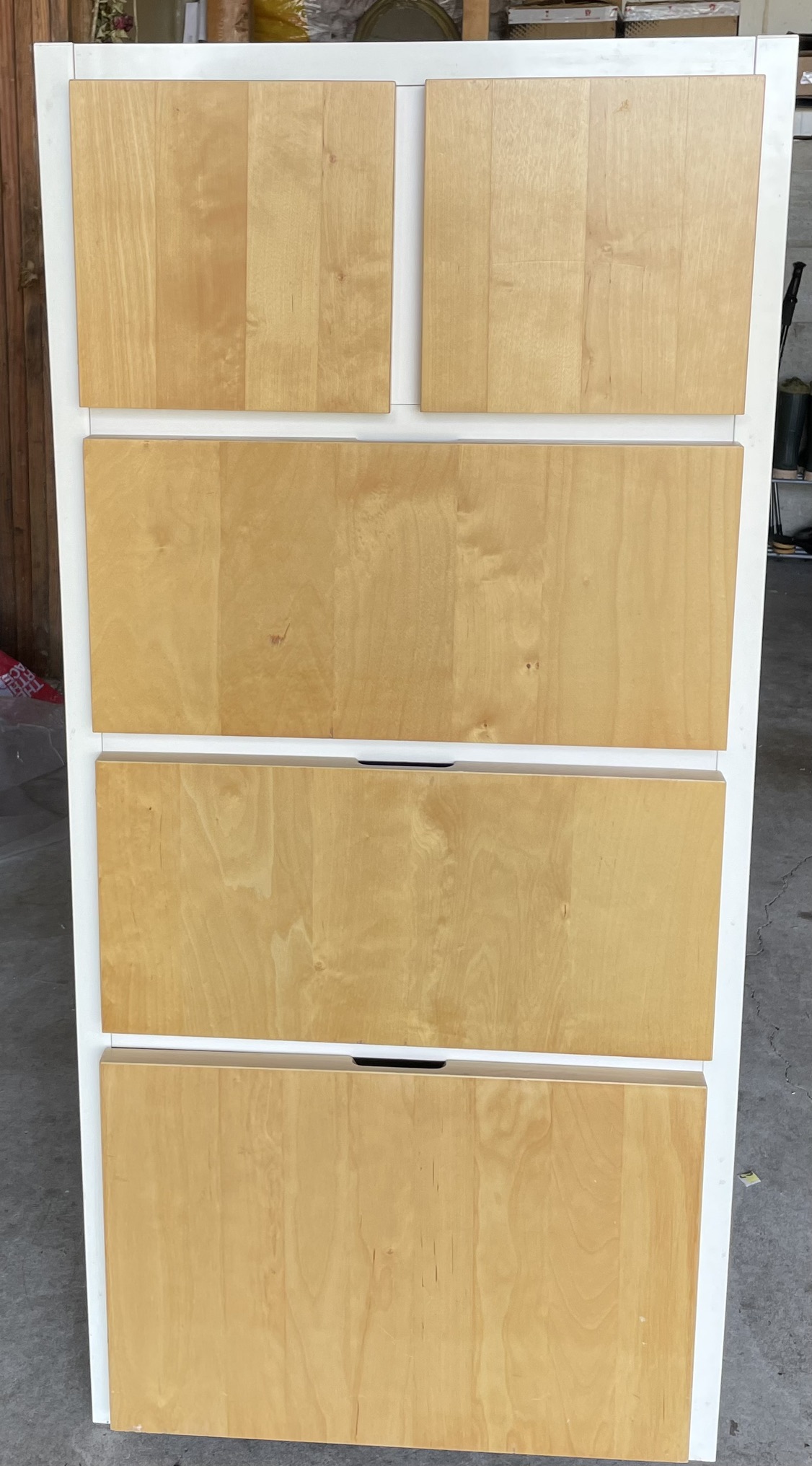 Tall dresser for sale - wood and white