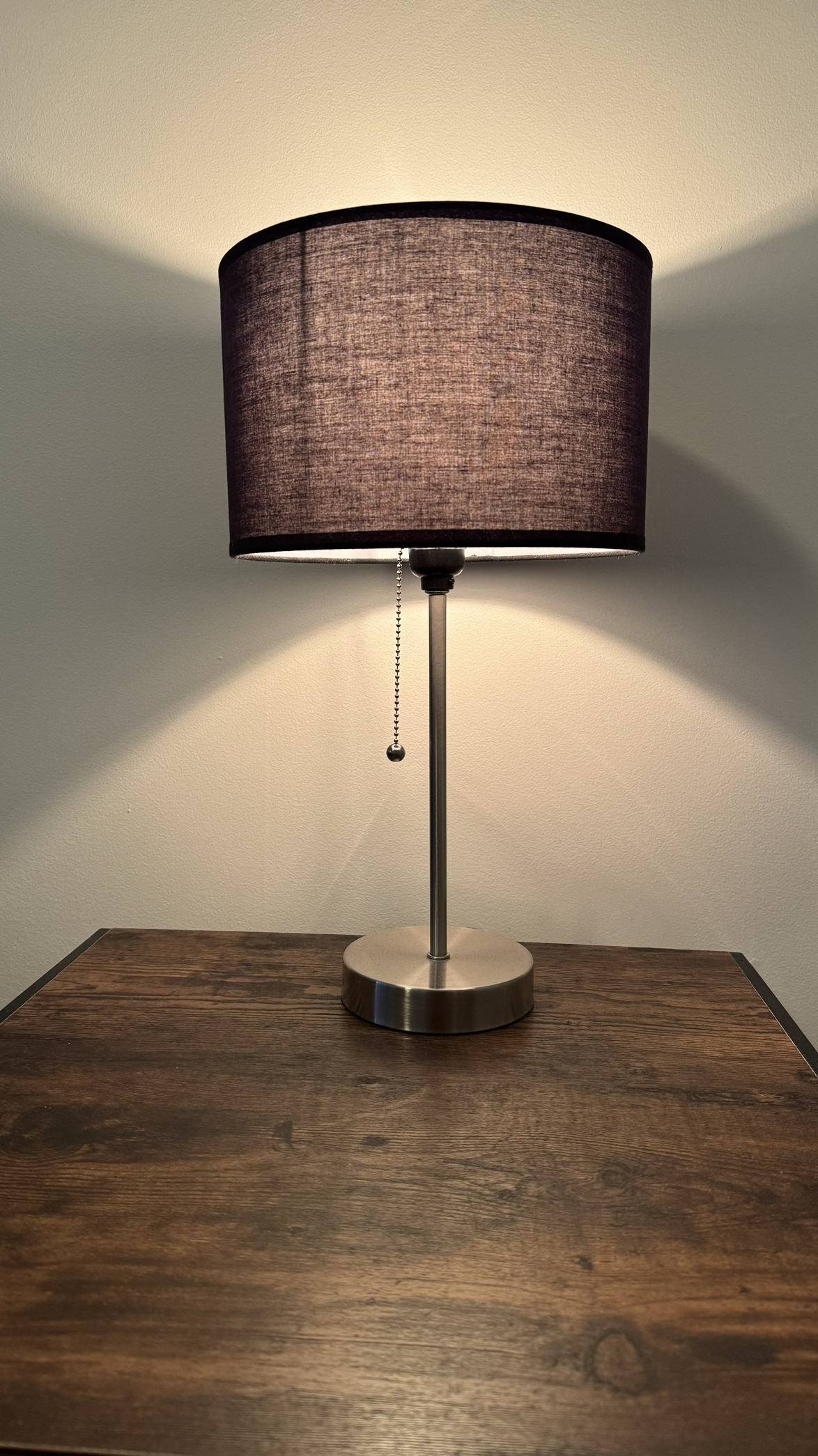 2 x Fabric Drum Shade Table Lamps