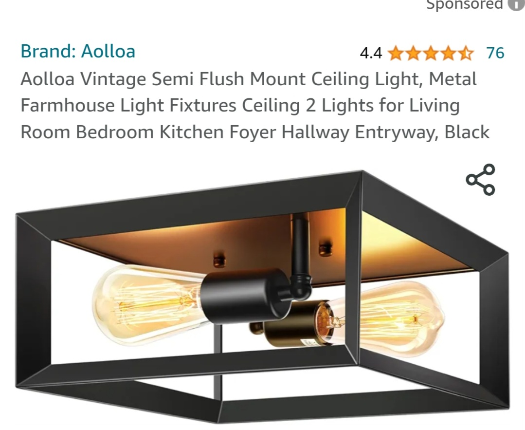 Vintage Mount Wall or Ceiling Light - photo 3