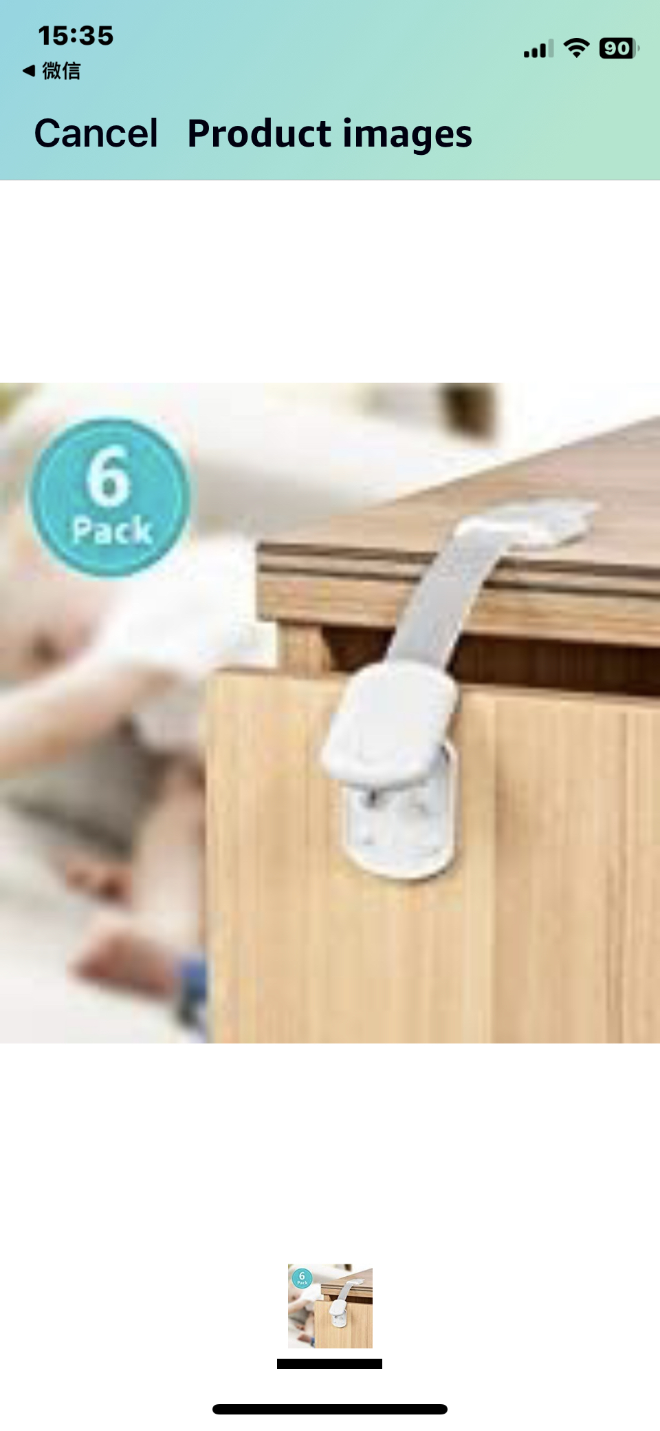 Child Safety Cabinet Locks, 6 Pack Latches with Adjustable Strap image indicator(4)