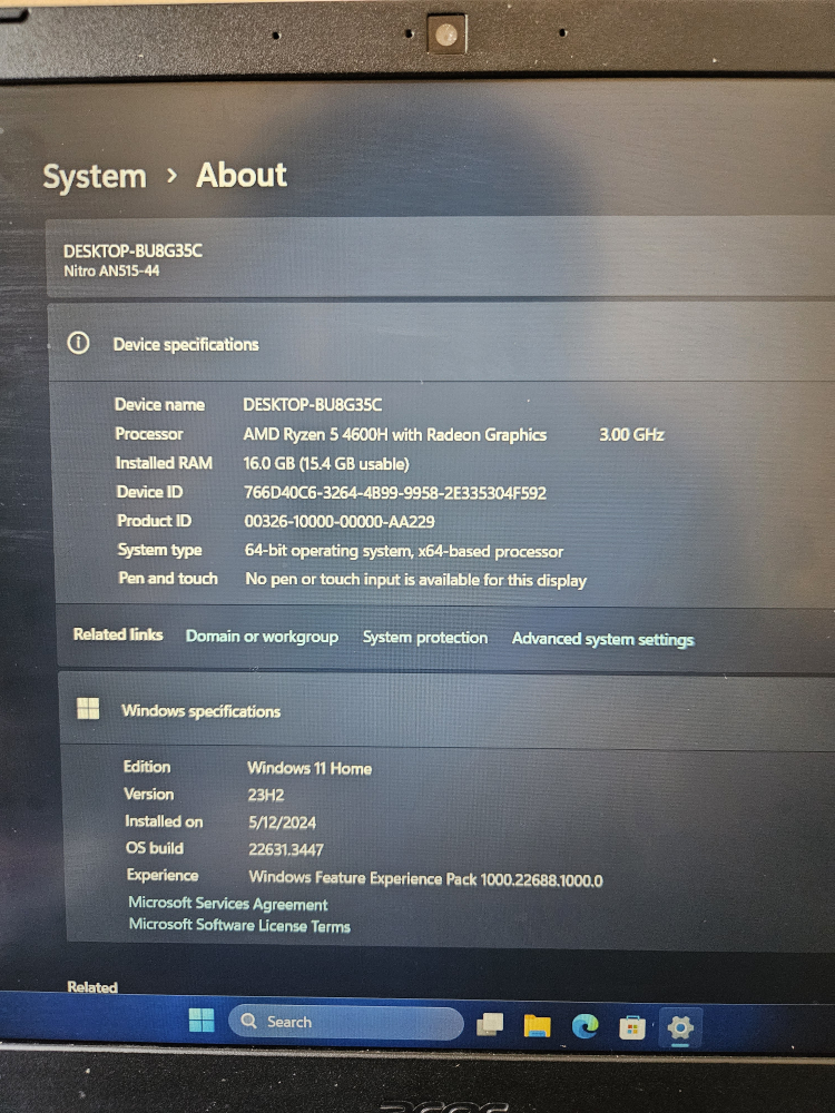 Acer nitro 5 gaming laptop