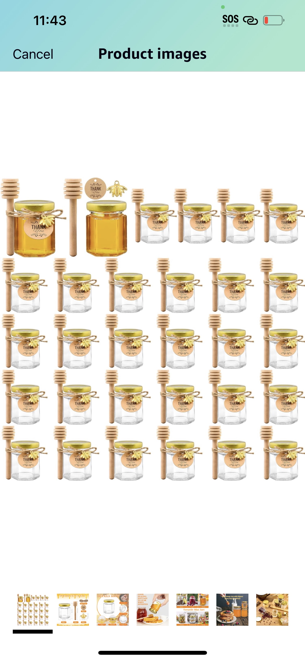 Party favors - Mini glass honey jars #464 thumbnail