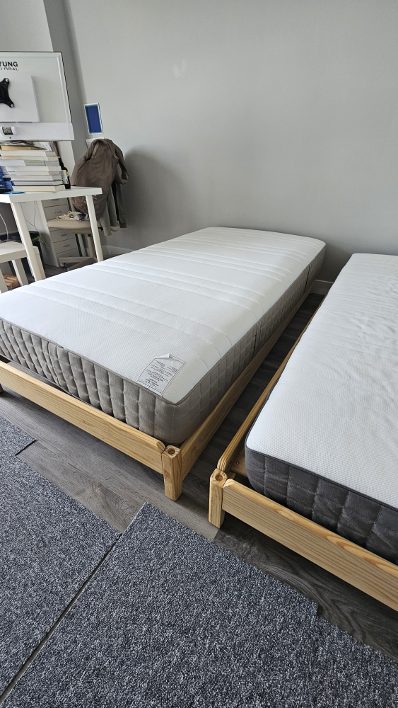 Ikea Twin Mattress (Haugesund) with a frame - photo 2