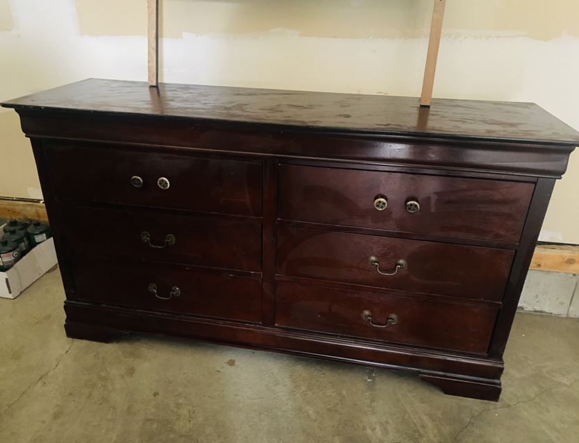 Dresser with matching mirror