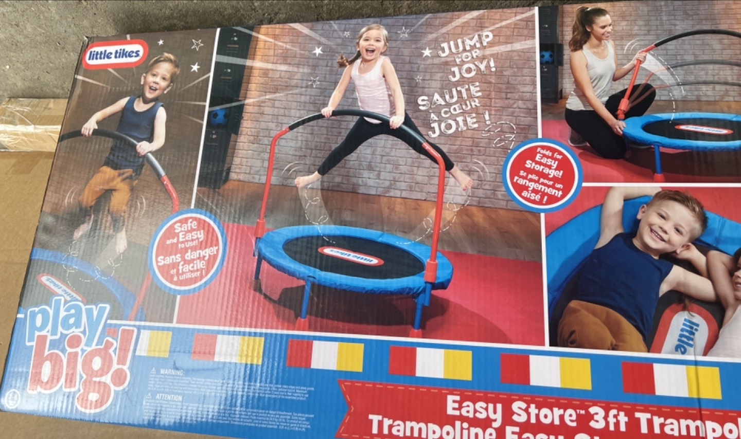 Little tiles 3FT trampoline thumbnail