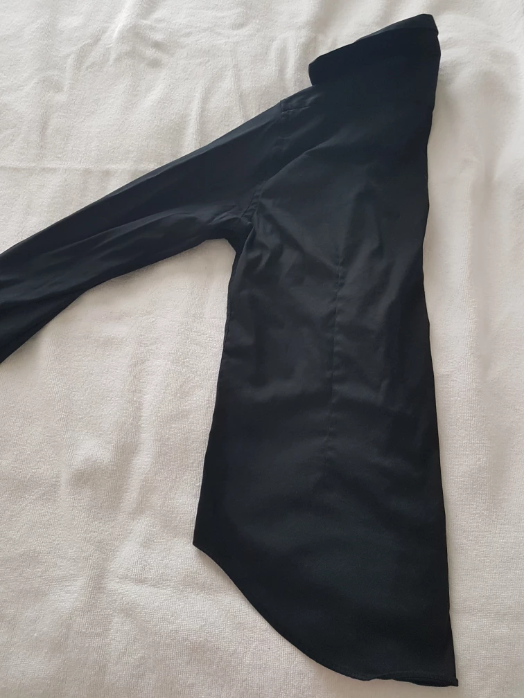 🧡 Mens Slim Fit Black Button Up Top thumbnail