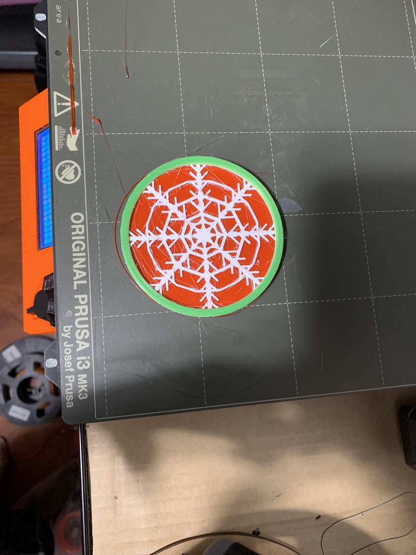 3D-printed snowflake  Christmas coaster 🥕 image indicator(2)